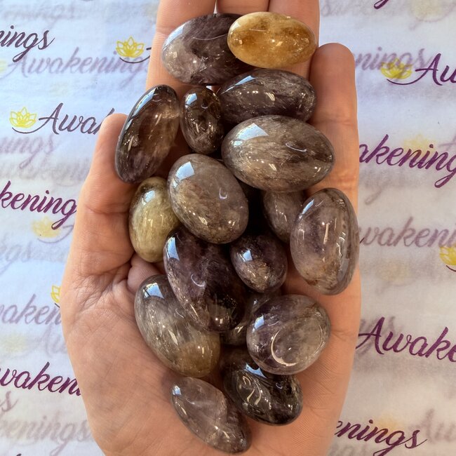 Super Seven 7 & Citrine (Sacred Melody Stone) - Tumbled Smooth