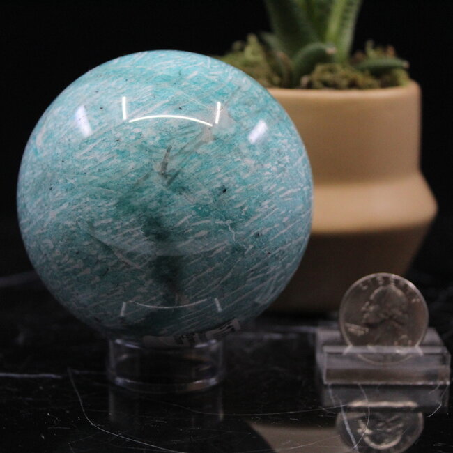 Russian Amazonite Spheres Orb Globe - 75-80mm