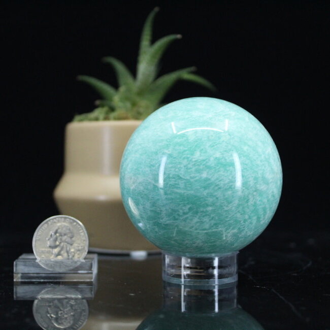 Russian Amazonite Sphere Orb Globe - 65-70mm