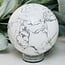 White Howlite (Magnesite) Spheres Orb Globe- 70-75mm
