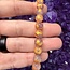 Muave Rose Quartz (AAA Grade) Hand Carved Gold Dragon Bracelets - 8mm