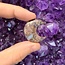 Que Sera (Blue Opal Llianite Galaxy Rhyolite Liberite Glaucophane) Crescent Moons - Medium