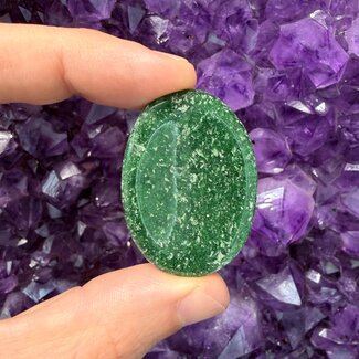 Green Aventurine Worry (Thumb Fidget Relaxation Pocket) Stones - Medium Oval