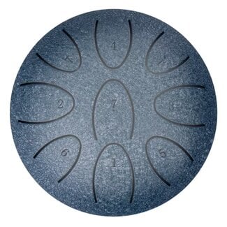 7 Tone Steel Tongue 4" Navy Blue Drum - Mini Hand Pan Stricker Handpan Hapi Happy Tank Panda Percussion Musical Instrument
