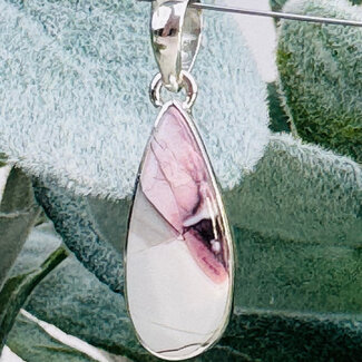 Purple Hyacinth Jasper Pendants - Teardrop Pear Bezel Set - Sterling Silver
