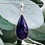 Tiffany Stone (Bertrandite) Pendants - Teardrop Pear Bezel Set - Sterling Silver