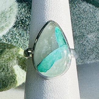 Quantum Quattro Rings - Size 6 Teardrop Pear Bezel Set - Sterling Silver