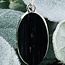 Black Tourmaline Pendants - Oval (Rough Raw Natural) Bezel Set Sterling Silver
