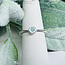 Aquamarine Rings - Size 8 Round Circle Faceted - Bezel Set Sterling Silver