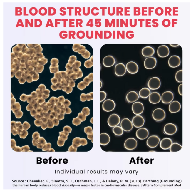 Grounding Earthing Mat (24"x16") - EMF Protection Ground Pad for Desk Bed & Wellness Therapy Inflammation