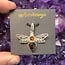 Baltic Amber Bumble Bee Pendant - Sterling Silver