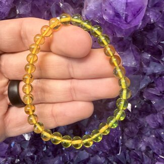 Green Lithuanian Amber Bracelets -6mm