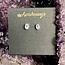 Aquamarine Earrings - Oval Faceted Studs - Bezel Set Sterling Silver