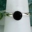 Black Tourmaline Rings - Size 11 Circle Round Faceted - Bezel Set Sterling Silver
