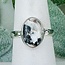 White Buffalo Turquoise Rings - Size 7 Oval Bezel Set - Sterling Silver