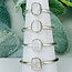 Selenite (Satin Spar Gypsum) Rings - Size 5 Rough Raw Natural Bezel Set - Stackable Sterling Silver