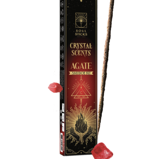 Agate Crystal Scents Smudge Kit - 20g Soul Incense Sticks  - Agate Crystals Included