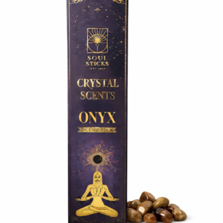 Onyx Crystal Scents Smudge Kit - 20g Soul Incense Sticks  - Onyx Crystals Included