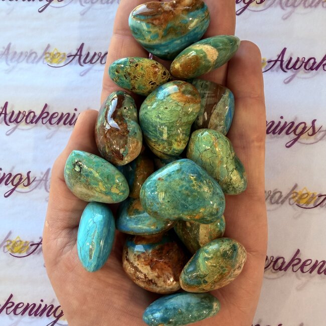 Peruvian Blue Opal Hearts Stone (AAA Grade)