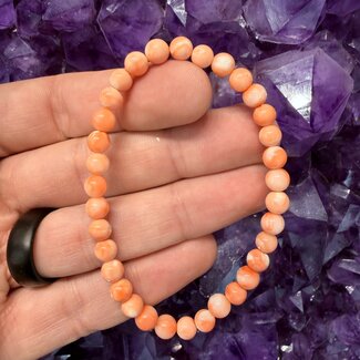 Angel Skin Coral Bracelets - 6mm