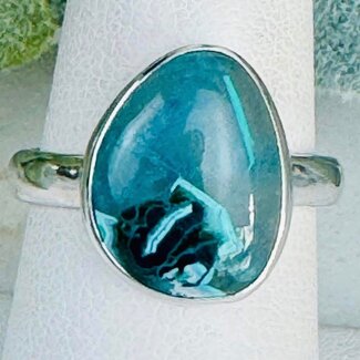Quantum Quattro Rings - Size 8 Teardrop Pear Bezel Set - Sterling Silver