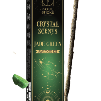Jade Crystal Scents Smudge Kit - 20g Soul Incense Sticks  - Jade Crystals Included