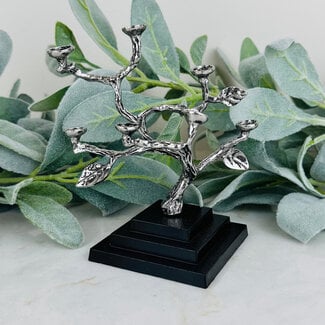 Multi Mini Silver Sphere Stands on Black Base - 5.5"