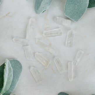 White Clear Topaz Points - Small Rough Raw Natural