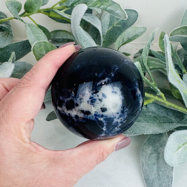 Sodalite Spheres Orbs Globe - 70-75mm