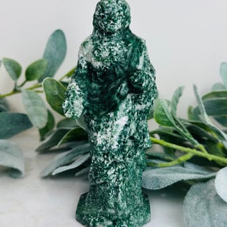 Tree Agate Jesus Christ Figurine Carving Large 6"