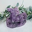 Lepidolite (Purple Mica) Horse Pony Carving Figurine Specimen Large (Matte) - 6"x5"