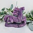 Lepidolite (Purple Mica) Horse Pony Carving Figurine Specimen Large (Matte) - 6"x5"