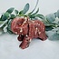 Pink Opal Elephant Figurine Specimen Carving - Large 5"
