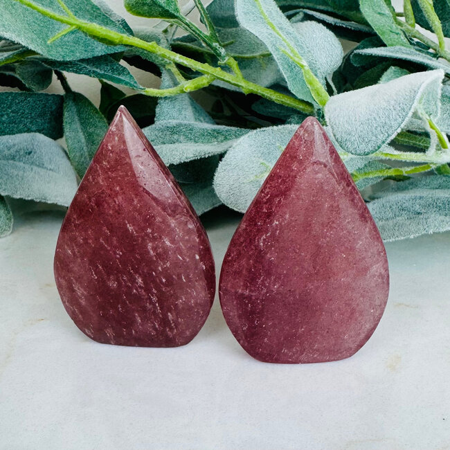 Strawberry Quartz (Red Guava) Flames Point - 3-4" Small