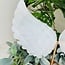 Selenite (Satin Spar Gypsum) Angel Wings on Gold Stand Pin - #2 Extra Large 12"+ Carving Specimen Statement Piece