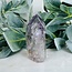 Amethyst Smoky (Smokey) & Clear Quartz with Petroleum Phantom Inclusion Point Tower Generator - 3" Specimen Rainbows
