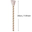 Electroculture Copper Rods Plant Stakes - 12" Wood Center Gardening Antennas Coil Ether Energy