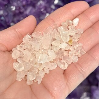 Rose Quartz Tumbled Chips - 4oz Bag