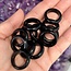 Black Obsidian Rings - Sizes 6 Plain Dome