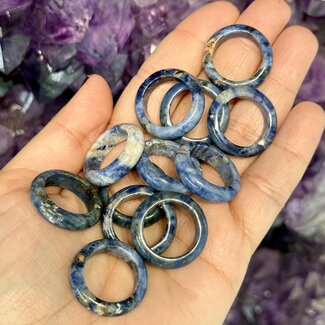 Sodalite Rings - Size 7 Plain Dome