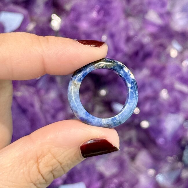 Sodalite Rings - Size 7 Plain Dome