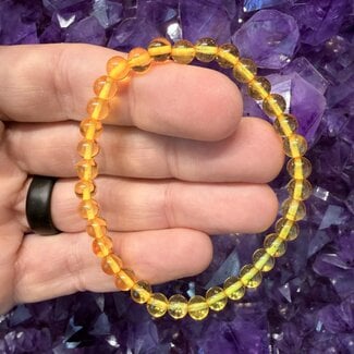 Baltic Golden Amber Bracelets - 6mm