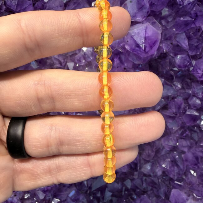 Baltic Golden Amber Bracelets - 6mm