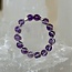 Amethyst Rings - Adjustable Wire Wrapped Beaded Stretch Gemstone