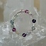 Rainbow Fluorite Rings - Adjustable Wire Wrapped Beaded Stretch Gemstone