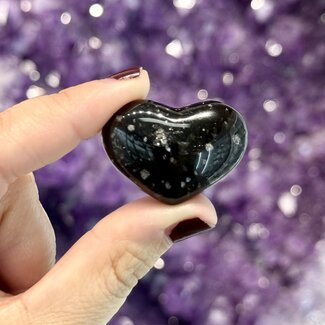 Galaxy Black Obsidian Hearts - Medium Stones (AAA Grade)