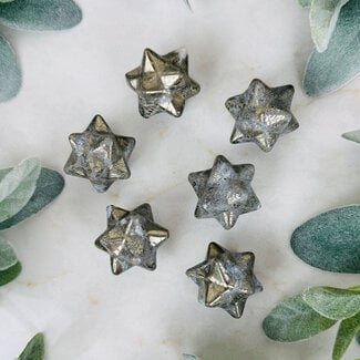 Pyrite Merkabahs - 1.5" Small (12 Pointed Star)