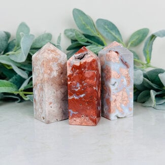 Pink Agate Obelisk - Large (4-5") Towers Generator Point