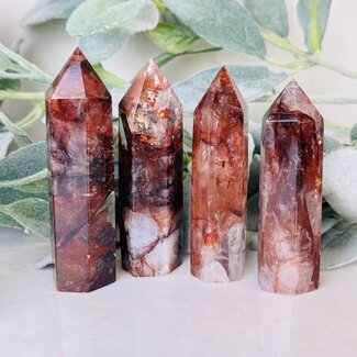 Fire Quartz (Red Hematoid Ferruginous) Generator Towers Point  - Medium (3-4")