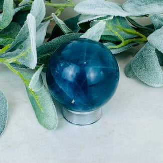 Blue Fluorite Sphere Orb Globe - 50-55mm